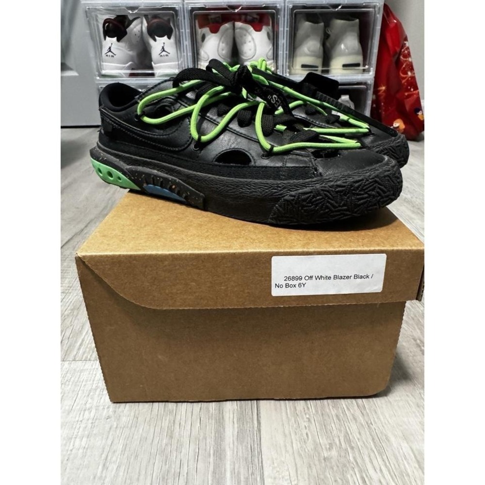 Nike Off-White Blazer Low Black 6y Women's 8
